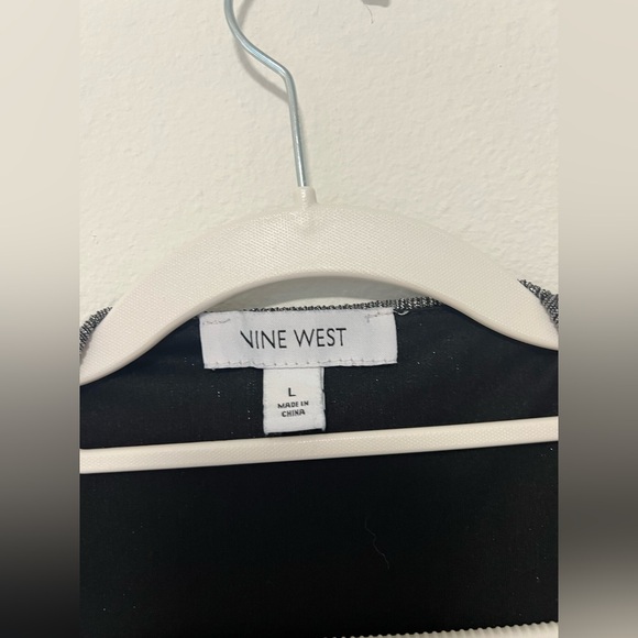 Nine West Metallic-Threaded Blouson-Sleeve Top - Picture 3 of 13